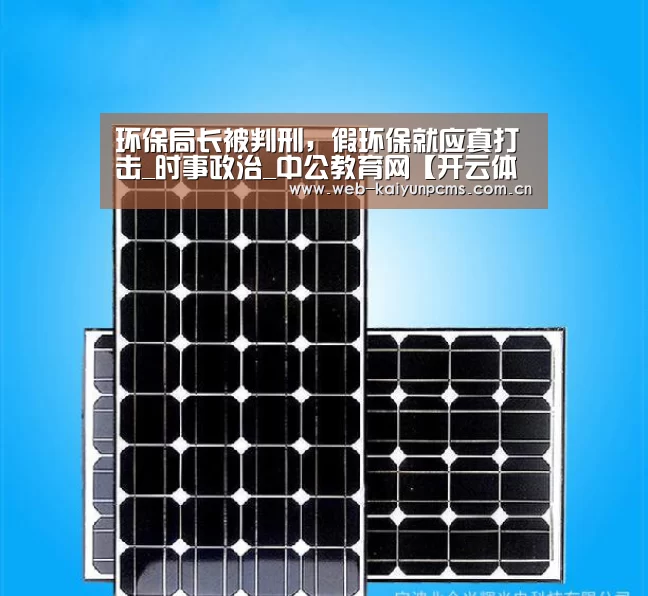 环保局长被判刑,假环保就应真打击_时事政治_中公教育网【开云体育】(图4) 开云体育